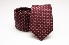 Prémium selyem nyakkendő - Bordó mintás 