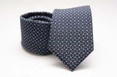Prémium selyem nyakkendő - Sötétkék pöttyös Selyem nyakkendők