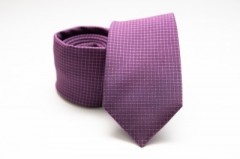 Prémium selyem nyakkendő - Lila kockás 