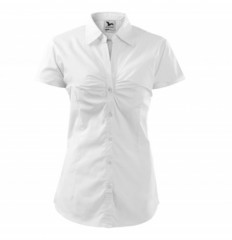   Női puplin ing rövidujjú - Fehér 