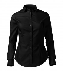   Női puplin ing hosszúujjú - Fekete 
