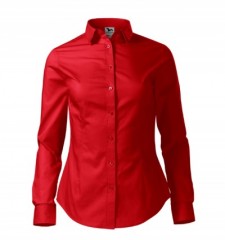   Női puplin ing hosszúujjú - Piros 