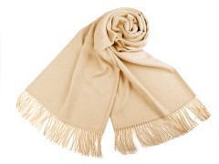                          Pashmina típusú sál rojtokkal - Krém Női kesztyű, téli sál