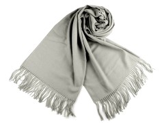                          Pashmina típusú sál rojtokkal - Szürke Női kesztyű, téli sál