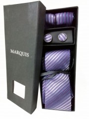 Marquis nyakkendő szett - Lila mintás 