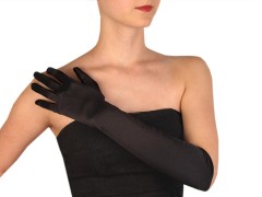   Hosszú alkalmi szaténkesztyű - 43cm Női alkalmi kesztyű