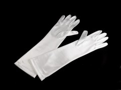 Alkalmi szatén kesztyű 40 cm - Fehér Női kesztyű, téli sál