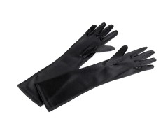 Alkalmi szatén kesztyű 40 cm - Fekete Női kesztyű, téli sál