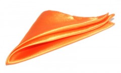                                              Krawat szatén díszzsebkendő - Narancssárga Diszzsebkendő
