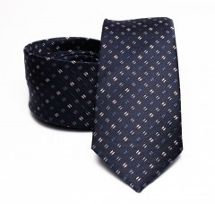   Prémium selyem nyakkendő - Sötétkék aprómintás 