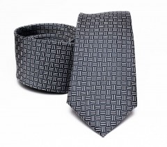   Prémium selyem nyakkendő - Szürke aprómintás 