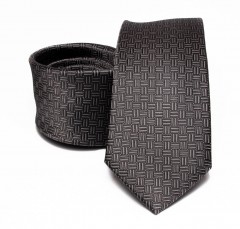   Prémium selyem nyakkendő - Szürke aprómintás 