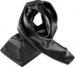               Szatén női sál - Fekete Női divatkendő és sál