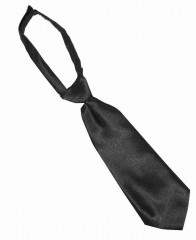    Szatén női tépőzáras nyakkendő - Fekete 