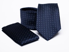    Prémium nyakkendő szett - Kék aprómintás 