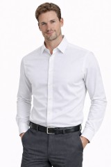             Newsmen h.u slim ing - Fehér Hosszúujjú ing