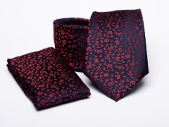    Prémium nyakkendő szett - Piros virágos Szettek