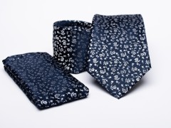    Prémium nyakkendő szett - Kék virágos Mintás nyakkendők