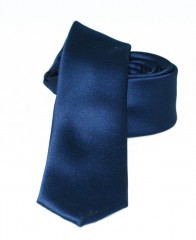                             NM slim szatén nyakkendő - Sötétkék Egyszínű nyakkendő