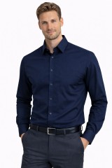             Newsmen h.u slim ing - Sötétkék Hosszúujjú ing