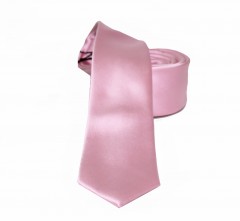                                        NM slim szatén nyakkendő - Rószaszín Egyszínű nyakkendő