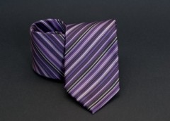    Prémium nyakkendő - Lila-szürke csíkos 