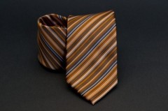    Prémium nyakkendő - Narancs csíkos 