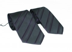      NM apa-fia nyakkendő szett - Fekete-lila csíkos Apa-fia szett