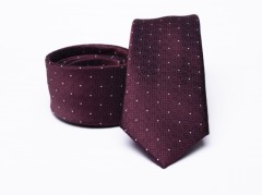    Prémium slim nyakkendő - Bordó aprópöttyös Aprómintás nyakkendő