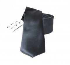                                            NM slim szatén nyakkendő - Grafit Egyszínű nyakkendő