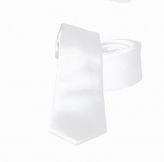                                  NM slim szatén nyakkendő - Fehér Egyszínű nyakkendő