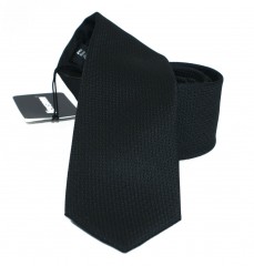                  NM slim szatén nyakkendő - Fekete szövött 
