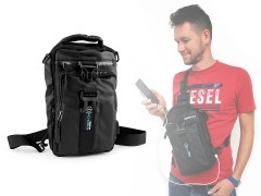 Crossbody táska USB csatlakozóval Férfi táska, pénztárca