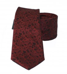                  NM slim nyakkendő - Bordó mintás 