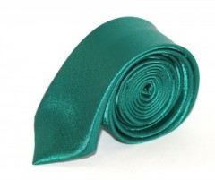 Szatén slim nyakkendő - Tűrkízzöld Egyszínű nyakkendő