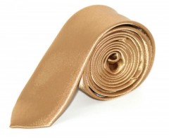 Szatén slim nyakkendő - Arany Egyszínű nyakkendő