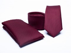    Prémium slim nyakkendő szett - Burgundi Szettek
