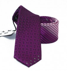                  NM slim nyakkendő - Lila mintás 