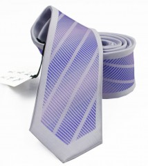                  NM slim nyakkendő - Lila-ezüst csíkos 