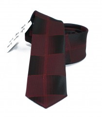                  NM slim nyakkendő - Bordó-fekete kockás 