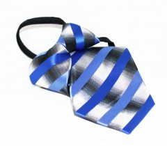     NM Állítható gyereknyakkendő - Kék-fekete kockás Gyerek nyakkendők