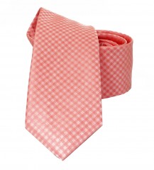                    NM slim szövött nyakkendő - Lazac Kockás nyakkendők