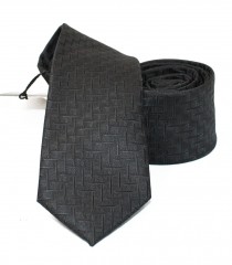                    NM slim szövött nyakkendő - Fekete mintás Aprómintás nyakkendő