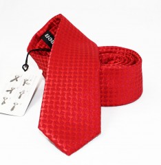                    NM slim szövött nyakkendő - Piros mintás 