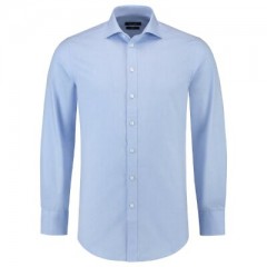 Antibakteriális pamut elasztikus férfi ing - Kék Hosszúujjú ing