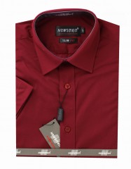                Newsmen r.u slim ing - Bordó Egyszínű ing