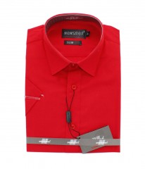     Newsmen  r.u slim ing - Piros Rövidujjú ing