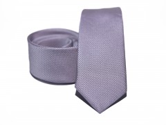 Prémium slim nyakkendő - Szürke aprómintás 