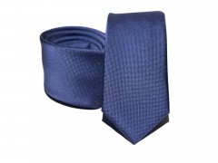 Prémium slim nyakkendő - Kék szatén Egyszínű nyakkendő