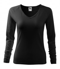 Női hosszúujjú elasztikus póló - Fekete Női ing, póló